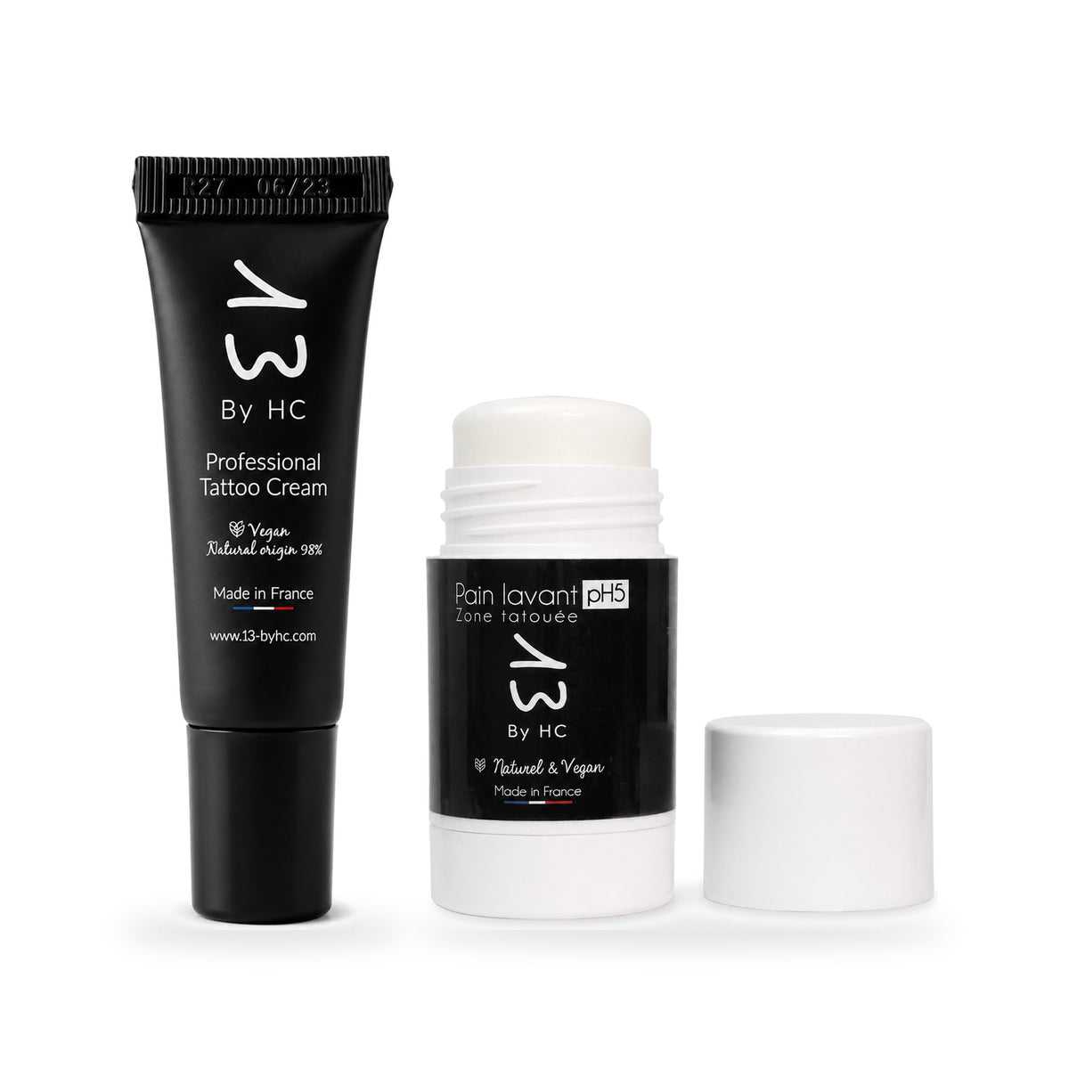 Crème tatouage + pain lavant, Coffret "OUT" 13 By HC: La solution externe pour le soin de vos tatouages