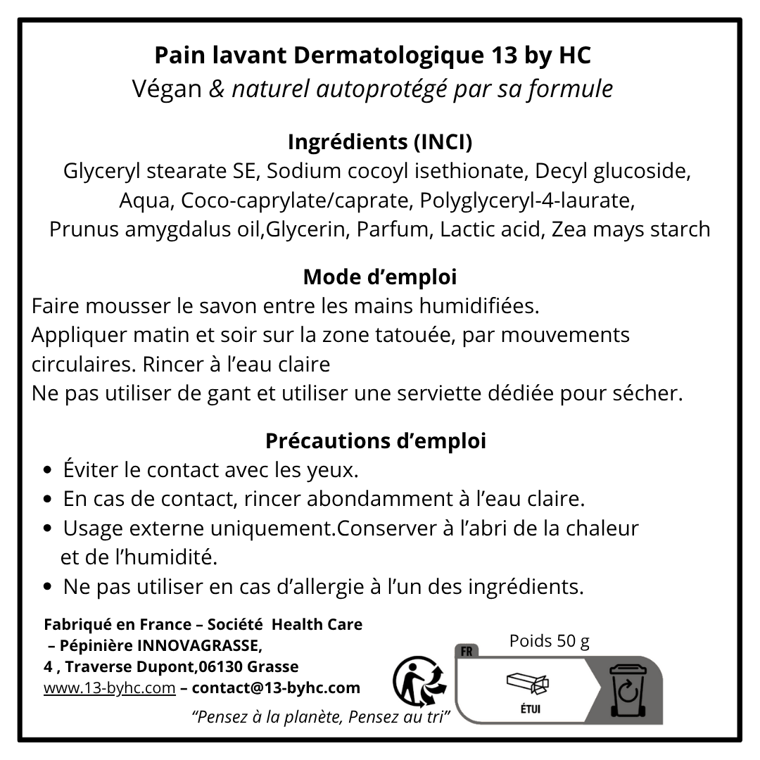 Mieux que le pH neutre ! "savon" Pain lavant  pH5 pour entretien quotidien.