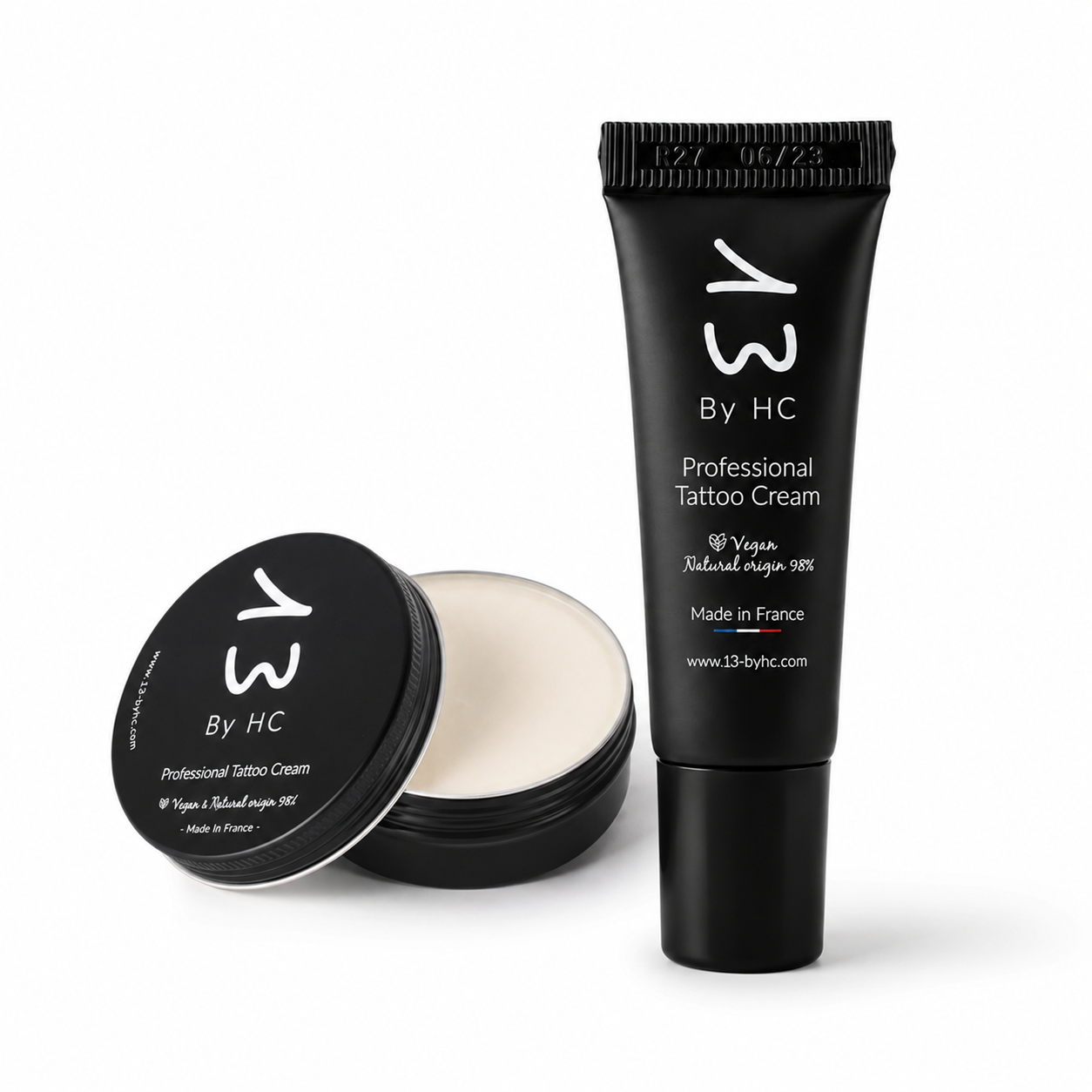 Crème tatouage naturelle & vegan 13 By HC 50 ml-Pot Aluminium recyclable 100 %