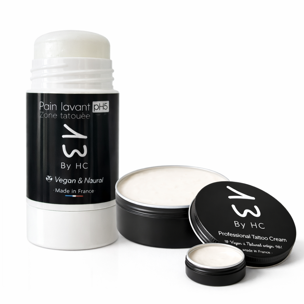 Crème tatouage + pain lavant, Coffret "OUT" 13  By HC: La solution externe pour le soin de vos tatouages