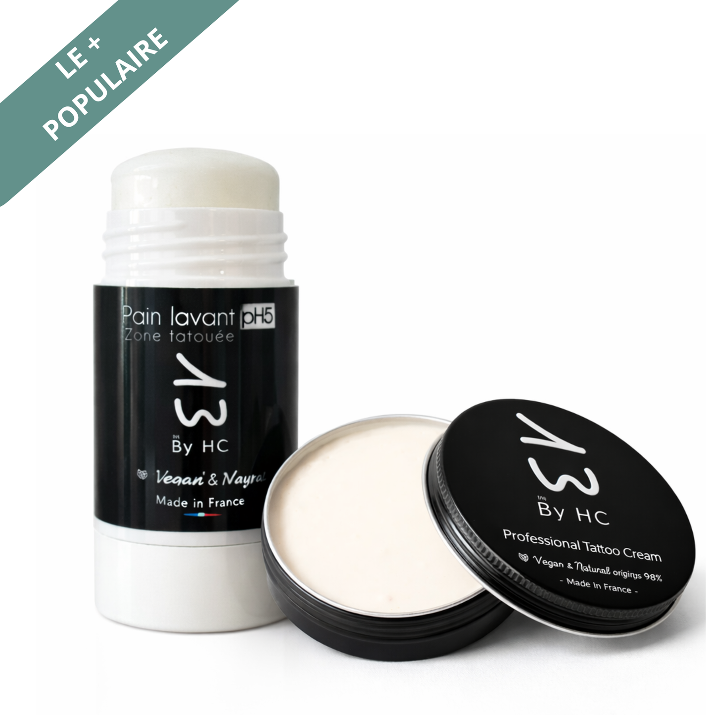 Crème tatouage + pain lavant, Coffret "OUT" 13  By HC: La solution externe pour le soin de vos tatouages