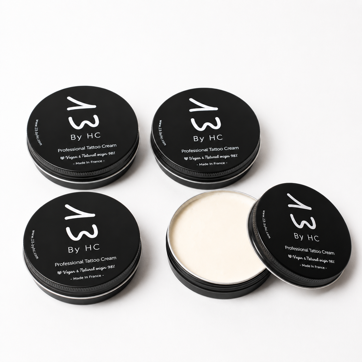 Crème tatouage naturelle & vegan 13 By HC 50 ml-Pot Aluminium recyclable 100 %