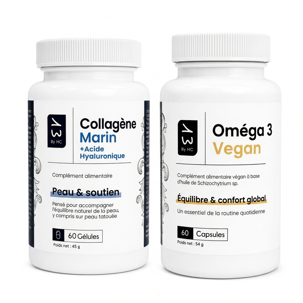 Oméga-3 Vegan 13 By HC (30 jours) – Capsules végétales | Routine peau tatouée