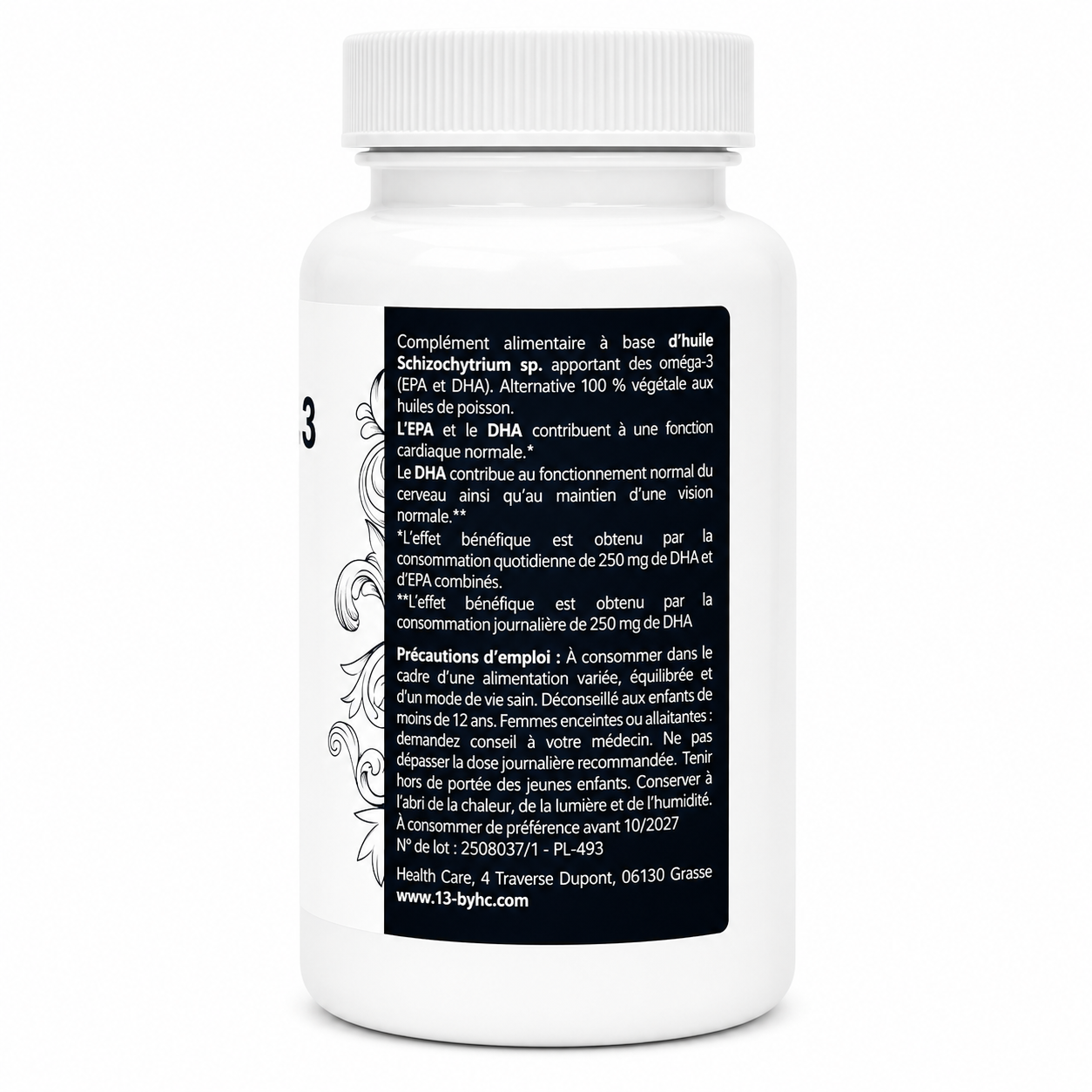 Oméga-3 Vegan 13 By HC (30 jours) – Capsules végétales | Routine peau tatouée