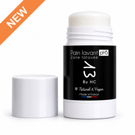 Mieux que le pH neutre ! "savon" Pain lavant  pH5  tattoo pour entretien quotidien.